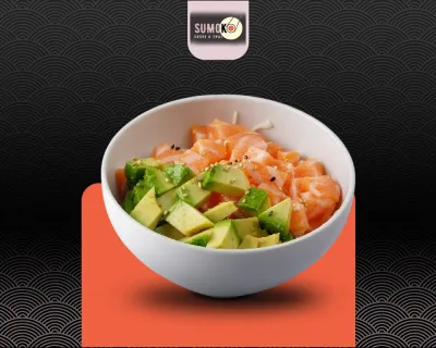 7)Salade de chou saumon avocat