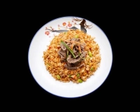Riz saute au bouf.