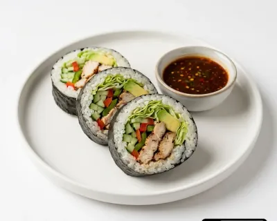 Bigg Roll Poulet grille, avocat, concombre, Poivrons, iceberg, sauce thai