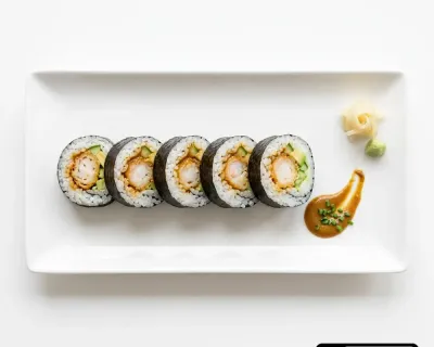 11) Maki crevette tempura sauce curry